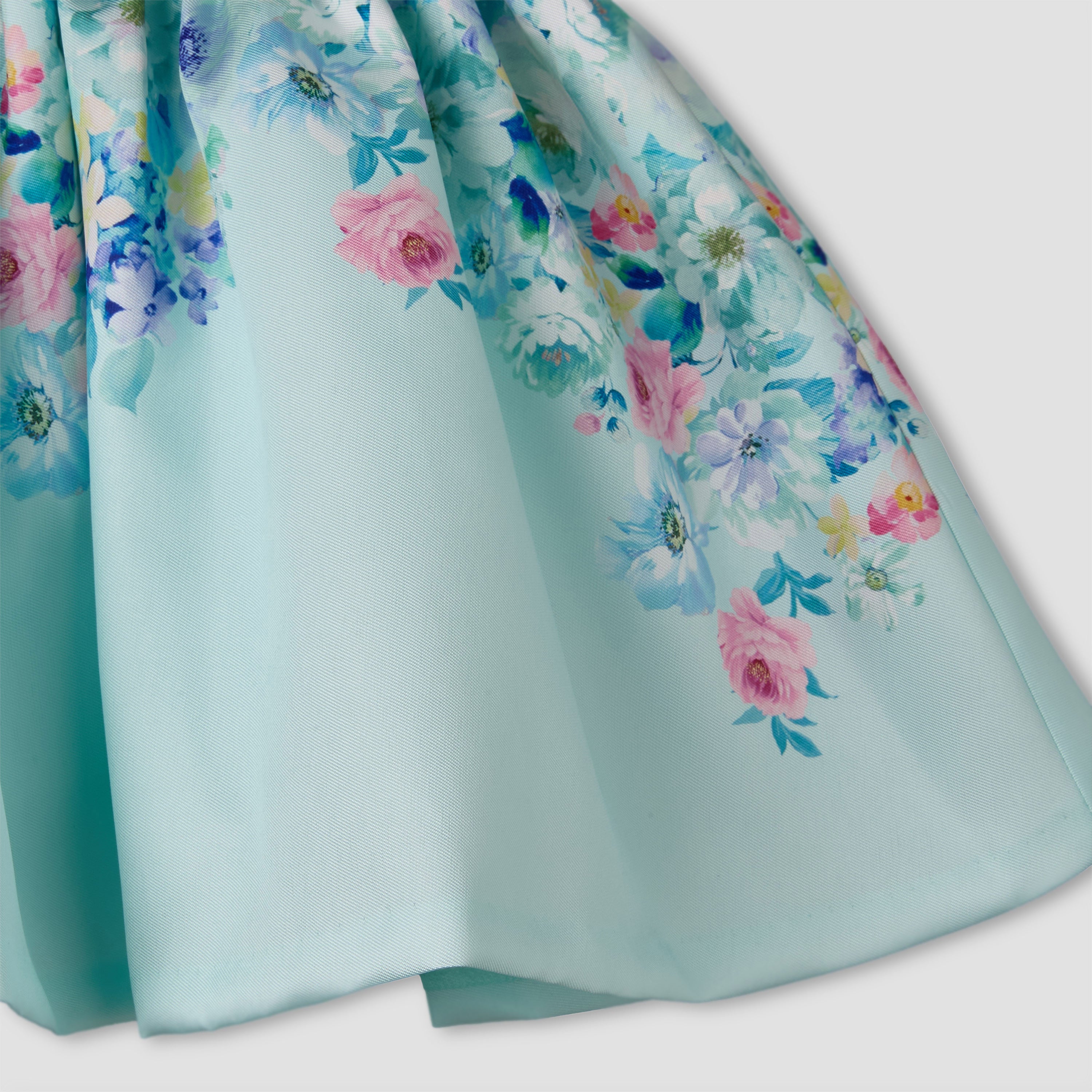 Junior Round Neck Short Sleeves Prom Dress with Bloomers