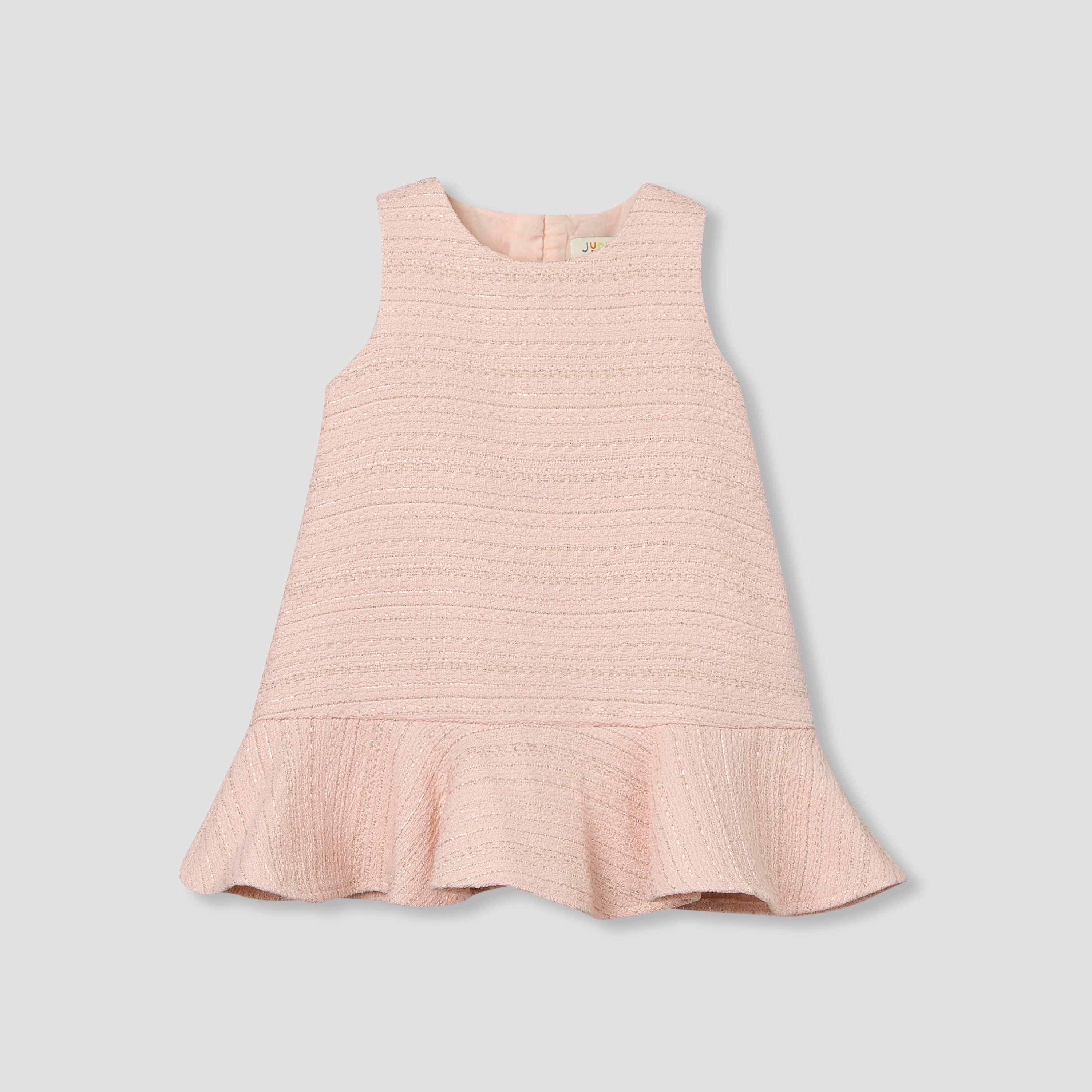 Juniors Sleeveless A-line Dress and Blazer Set with Textured Design