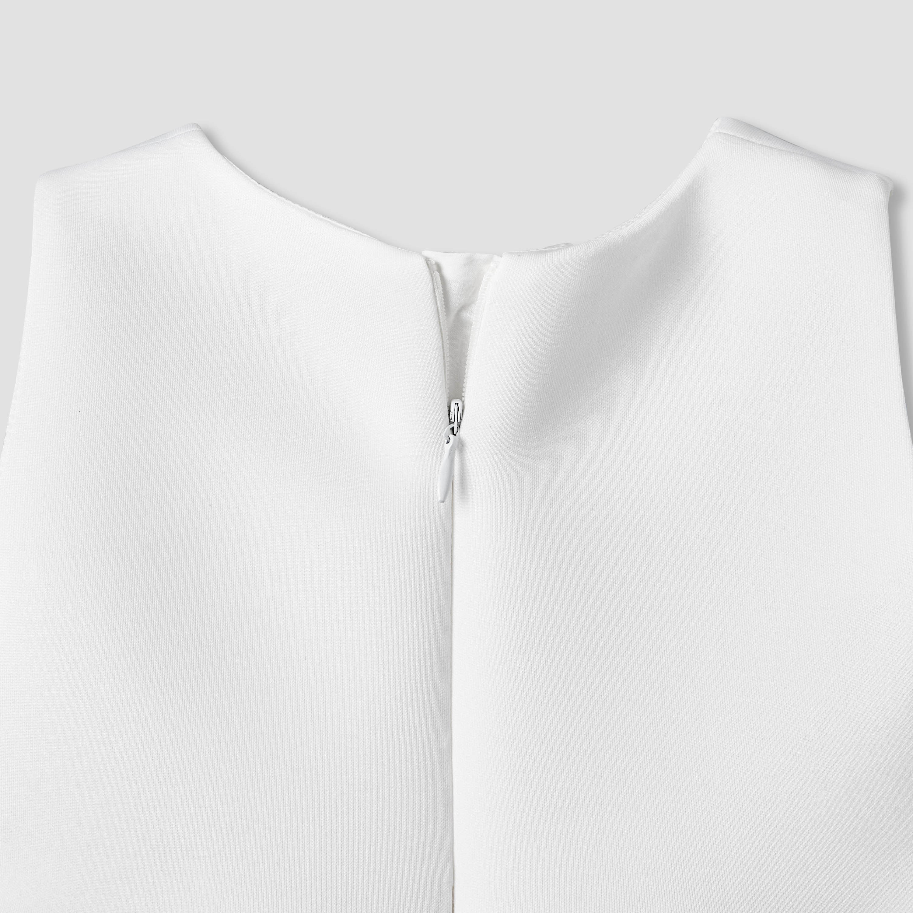 Juniors Round Neck Sleeveless Dress with Bow Accent