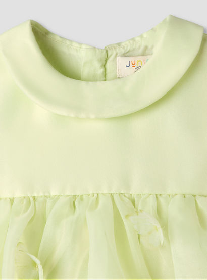 Juniors Round Neck Sleeveless A-line Dress with Butterfly Applique Detail-baby-girls-clothing-dressesandjumpsuits-image-4