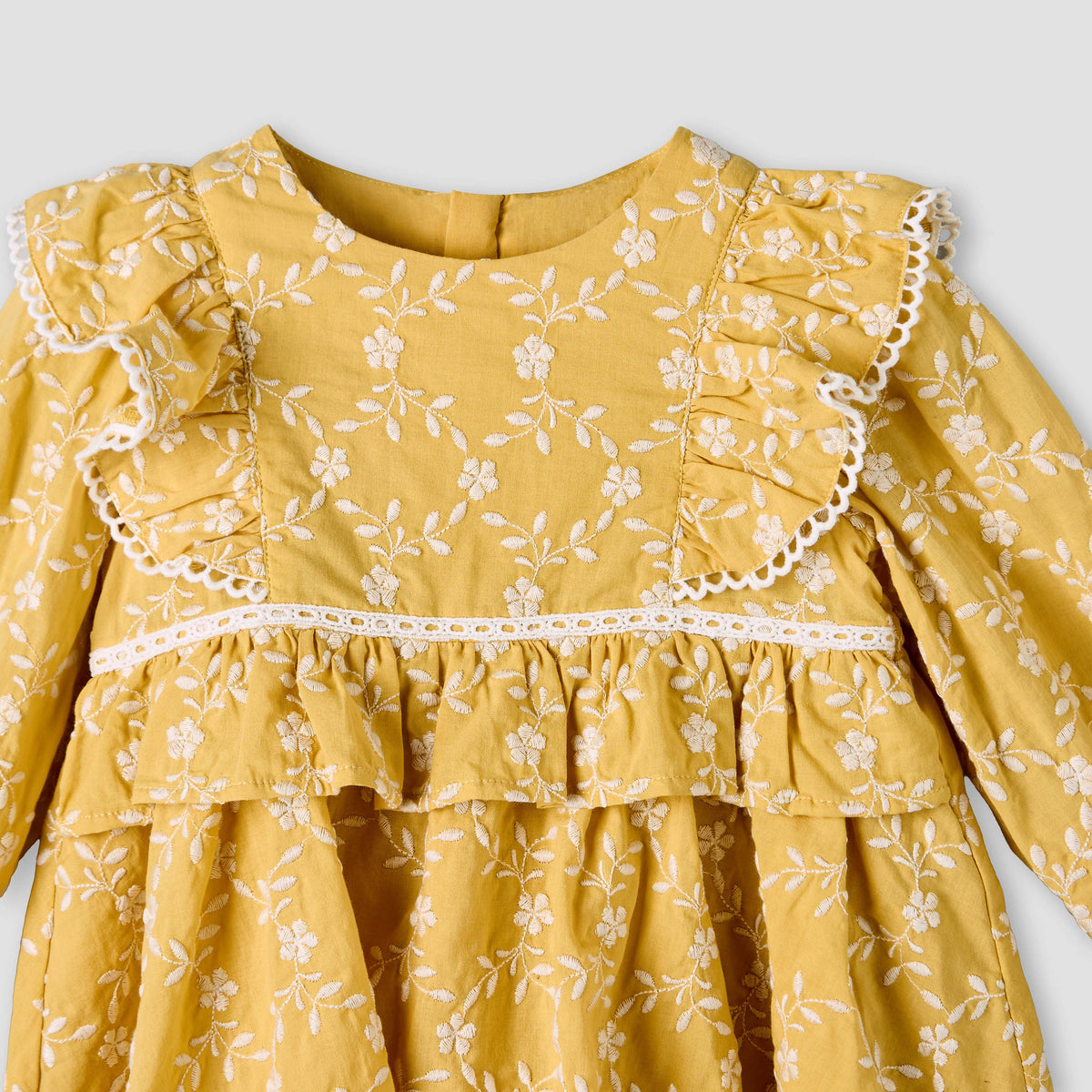 Giggles Round Neck Long Sleeve Dress with Hairband