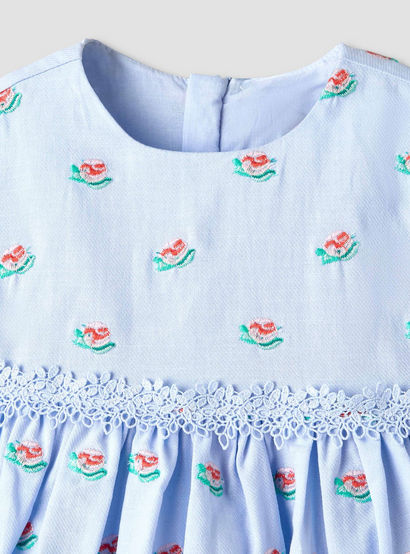 Giggles Round Neck Short Sleeve Dress with Bloomers-baby-girls-clothing-dressesandjumpsuits-image-7