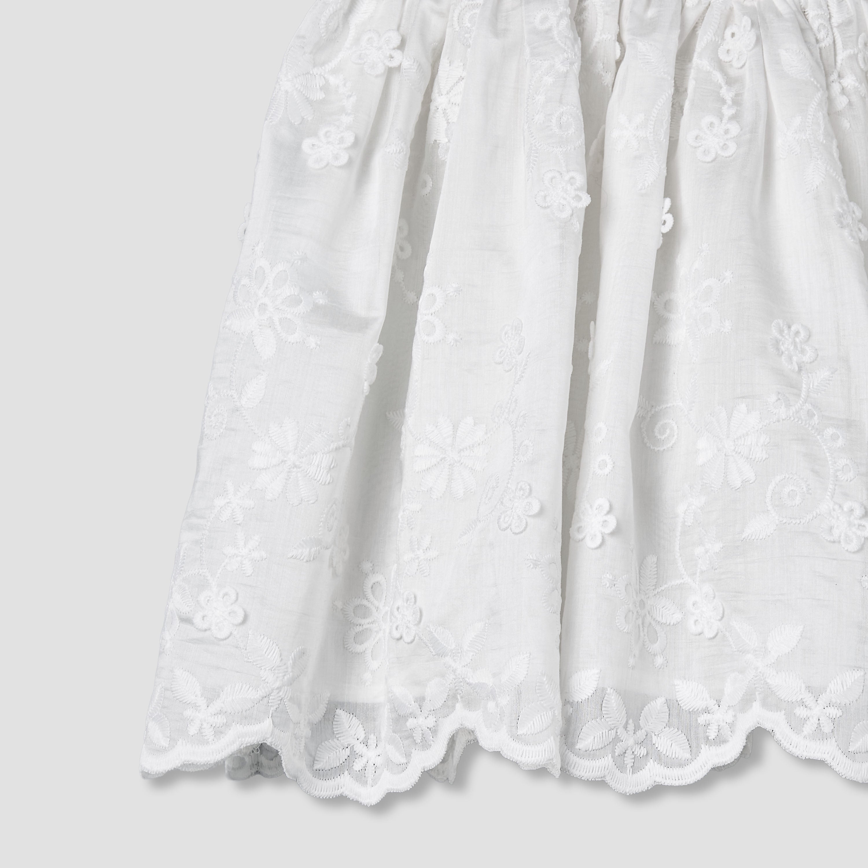 Giggles Square Neck Sleeveless A-line Dress with Lace Design