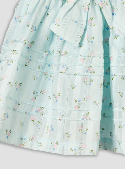 Giggles Round Neck Short Sleeve Knee-Length Dress with Floral Print-baby-girls-clothing-dressesandjumpsuits-image-5