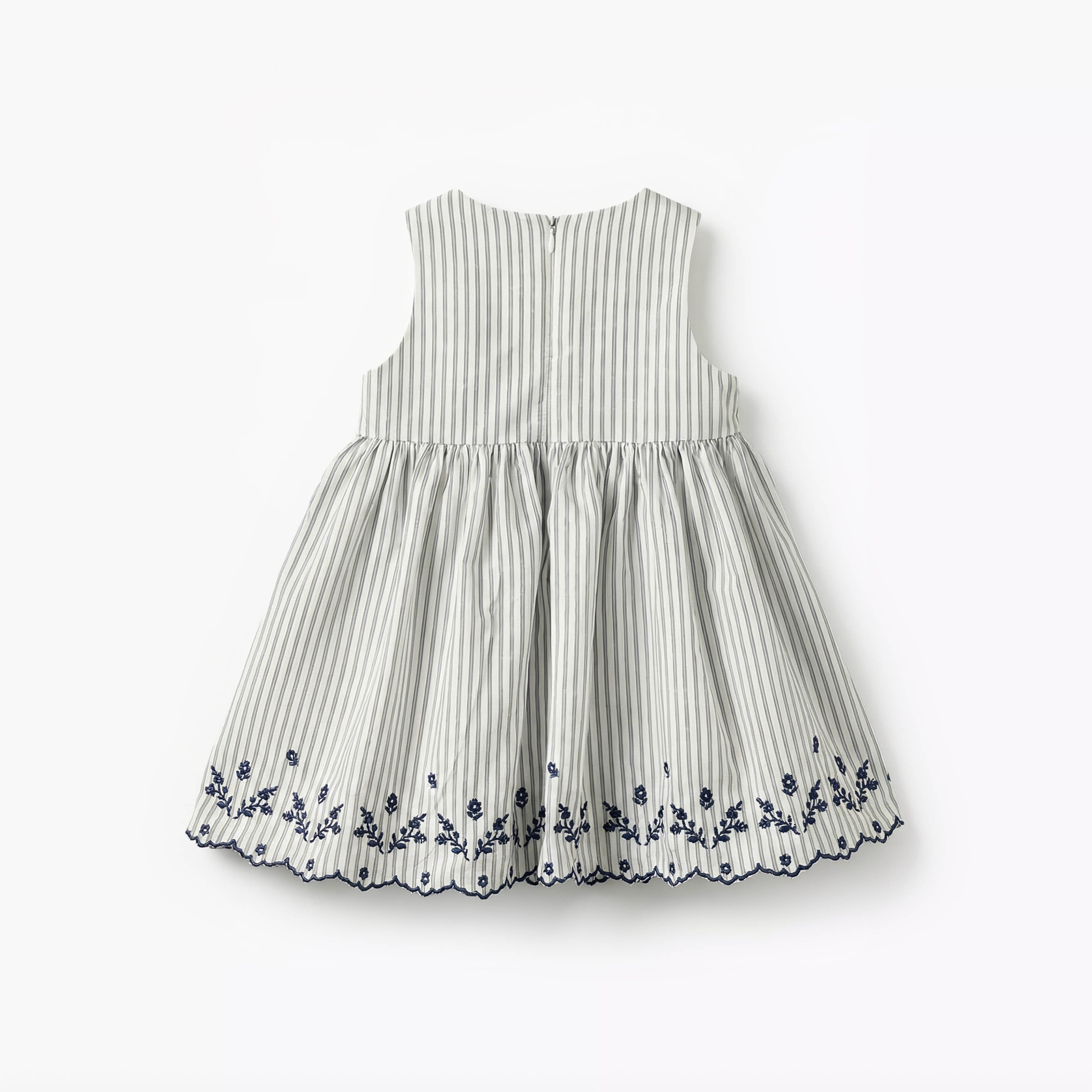 Giggles Round Neck Sleeveless Dress with Embroidery