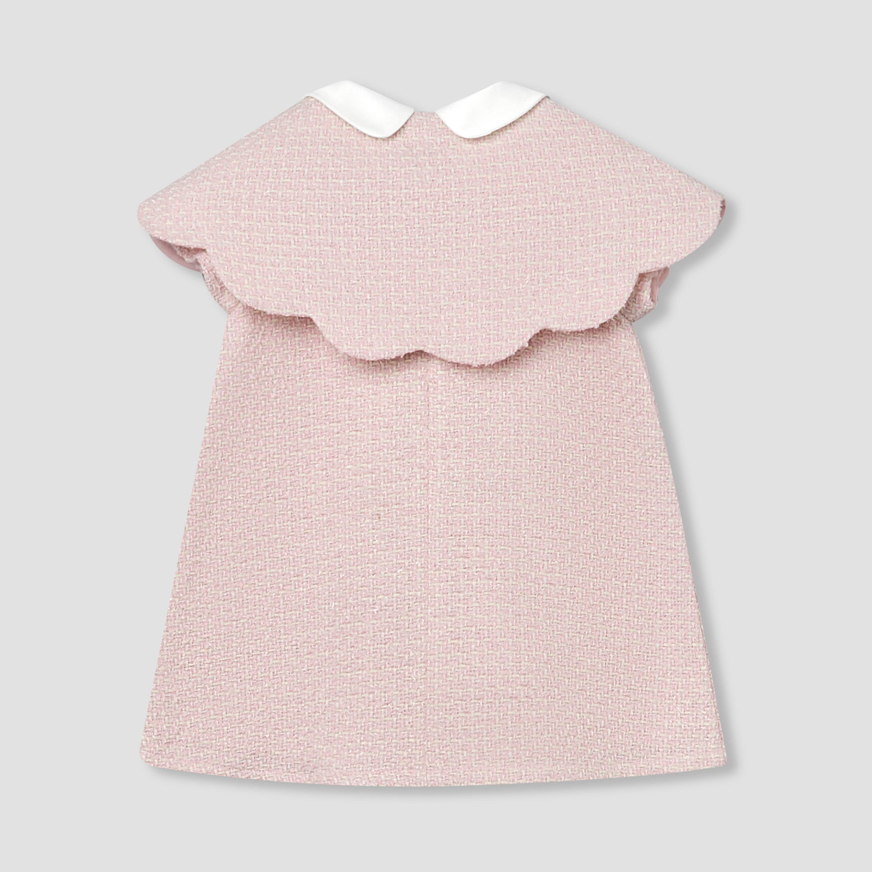 Giggles Peter Pan Collar Short Sleeves A-line Dress with Tights