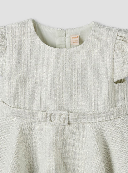 Giggles Round Neck Short Sleeves Empire Dress with Belt Detail-baby-girls-clothing-dressesandjumpsuits-image-4
