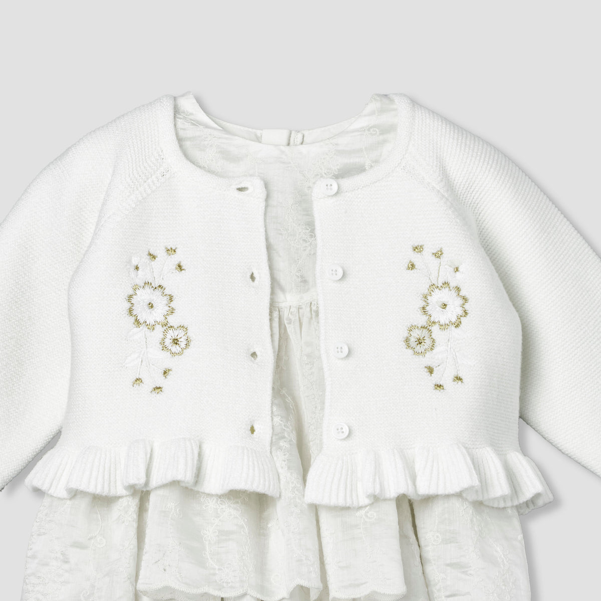 Set of 3 Giggles Clothing Gift Set with Floral Embroidery