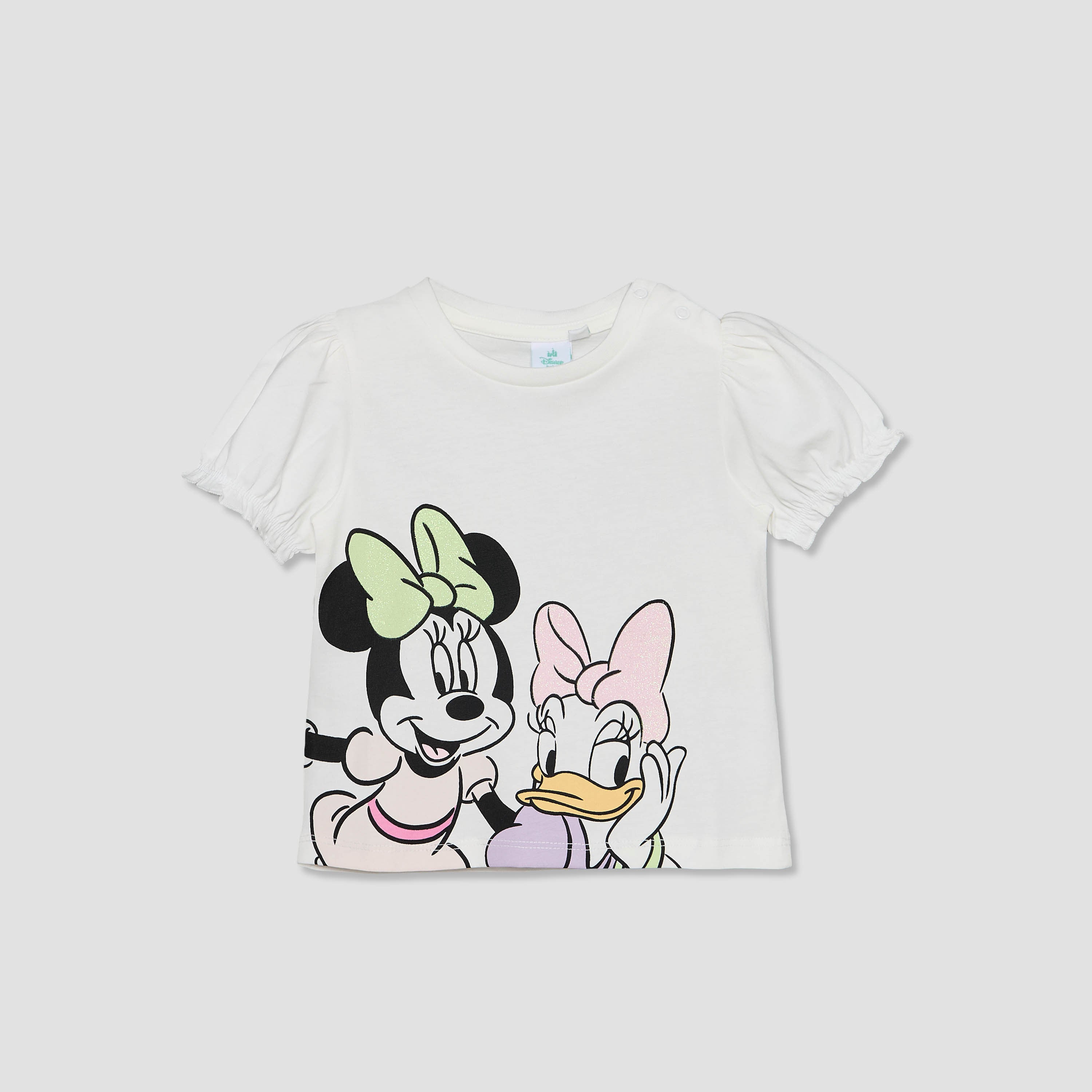 Pack of 2 Disney Crew Neck Short Sleeves T-shirt with Minnie Mouse and Daisy Duck Print