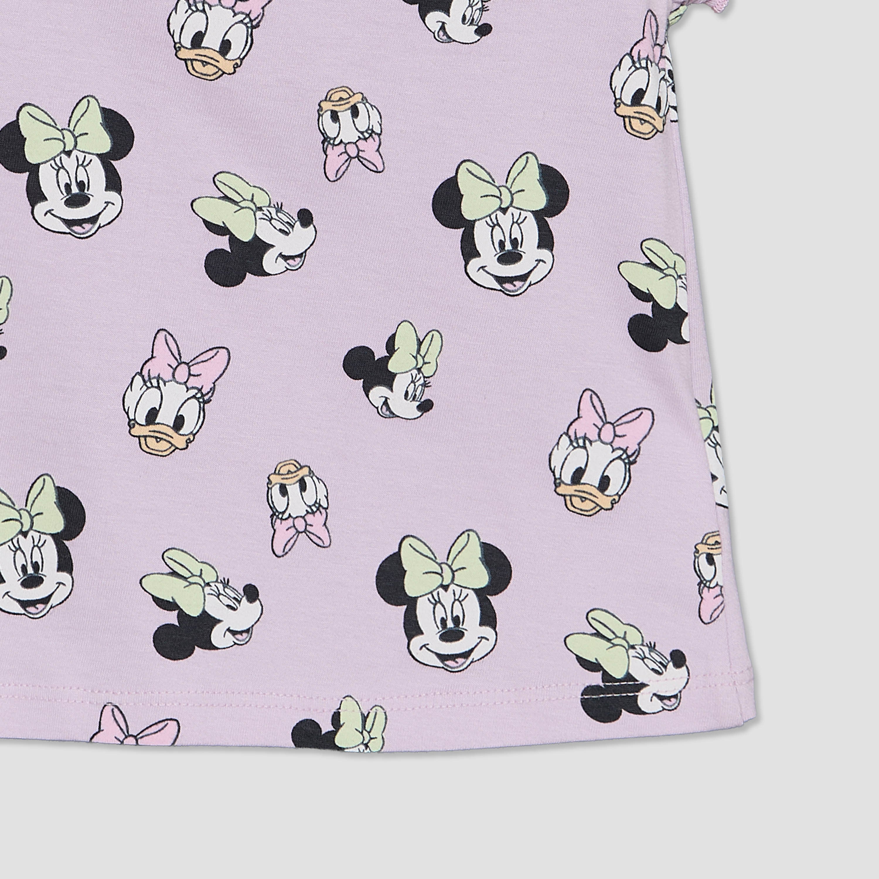 Pack of 2 Disney Crew Neck Short Sleeves T-shirt with Minnie Mouse and Daisy Duck Print