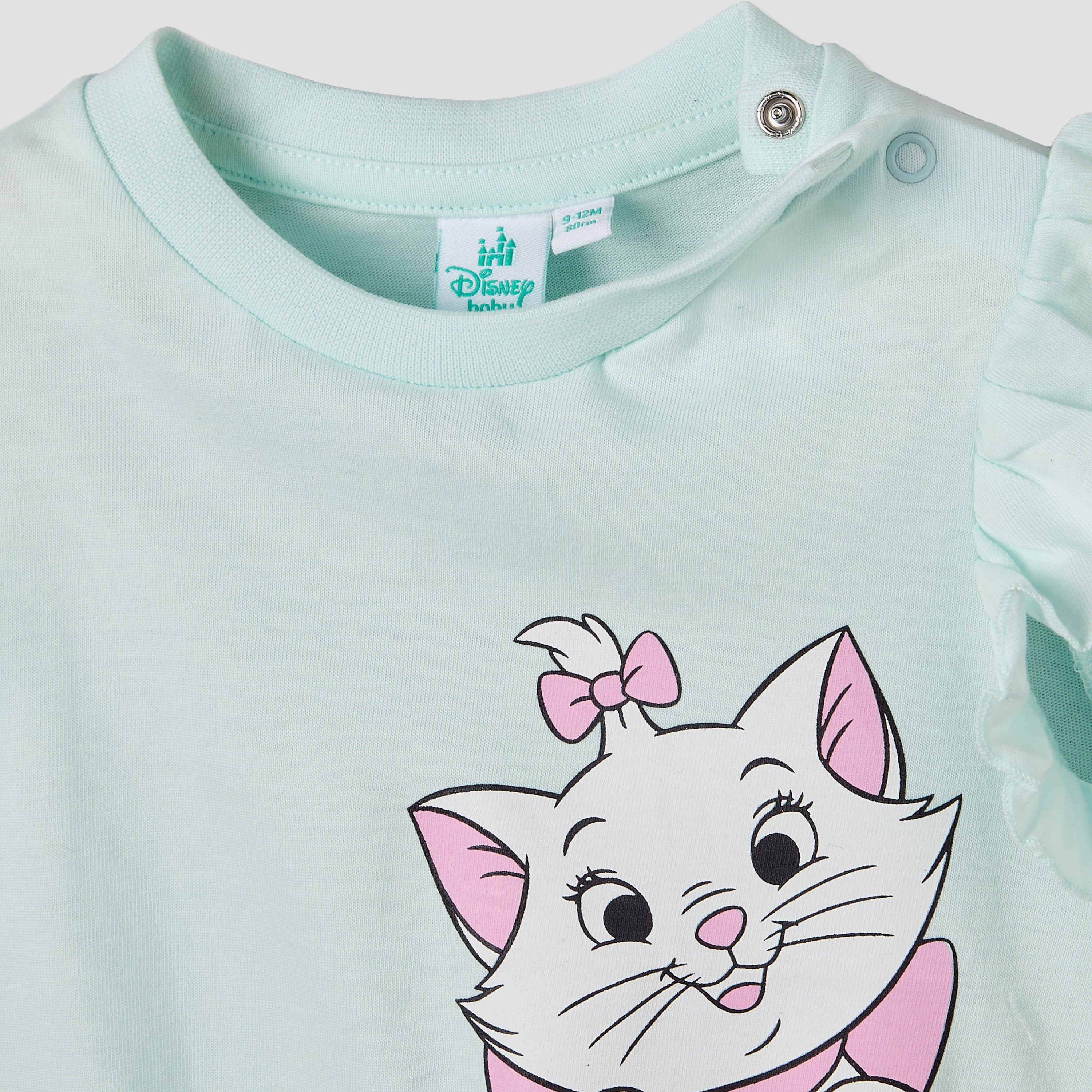 Pack of 2 Disney Round Neck Short Sleeves T-shirt with Marie Print