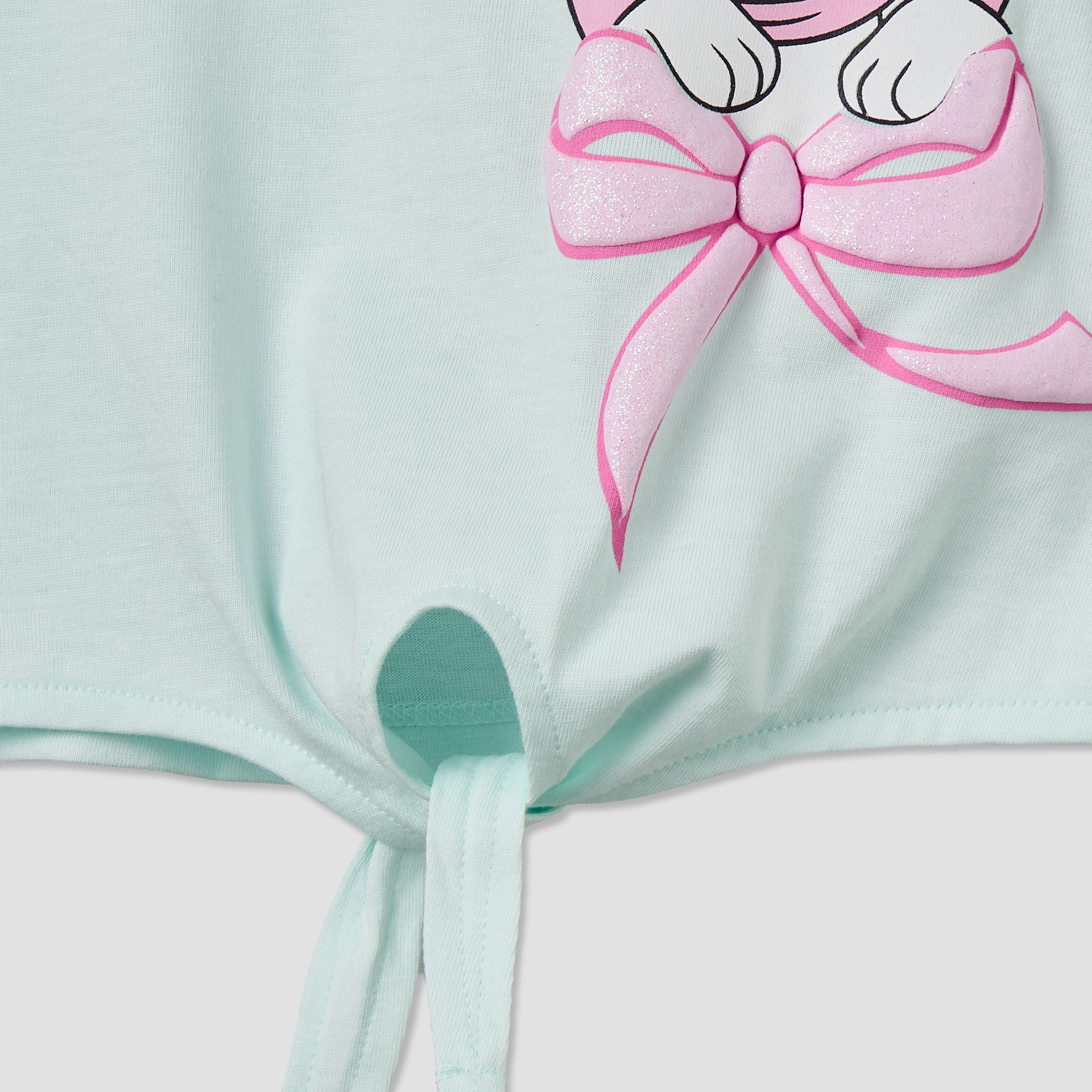 Pack of 2 Disney Round Neck Short Sleeves T-shirt with Marie Print