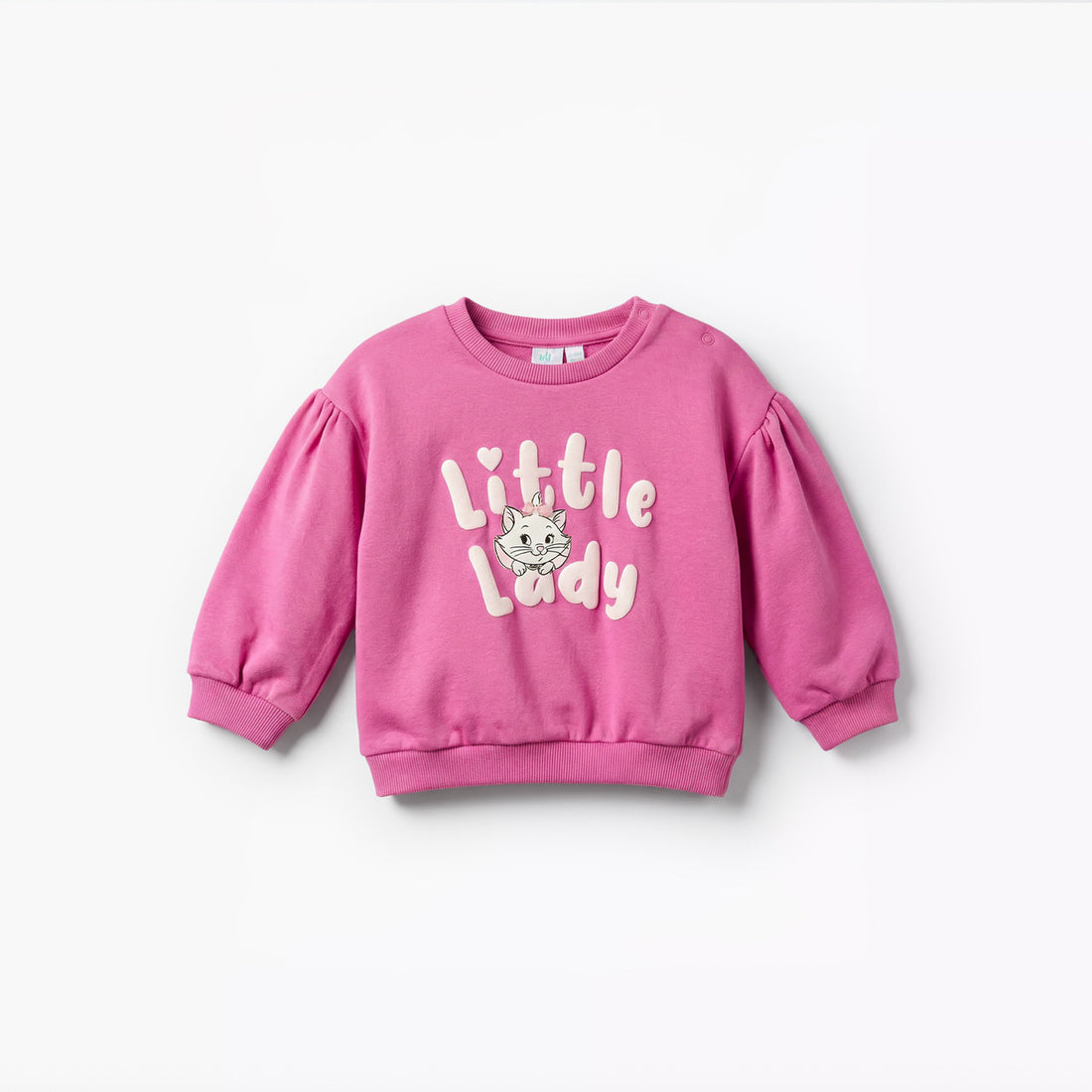 Disney Round Neck Long Sleeve Sweatshirt and Joggers Set with Marie Print