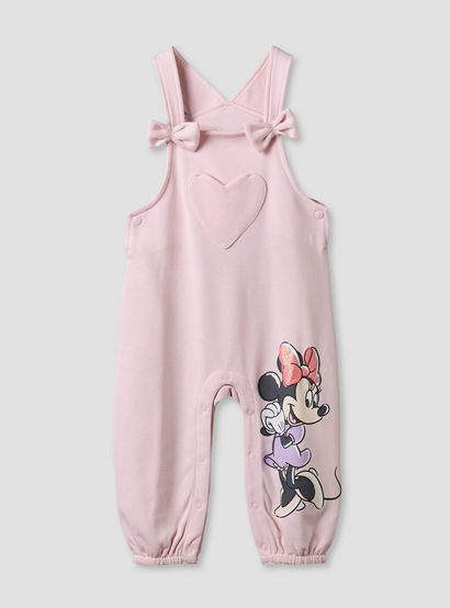 Disney Round Neck Short Sleeves T-shirt and Dungaree Set with Minnie Mouse Print-baby-girls-clothing-setsandcoords-image-5