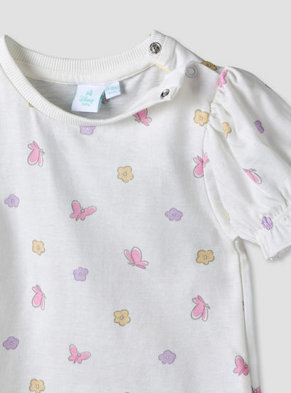 Disney Round Neck Short Sleeves T-shirt and Dungaree Set with Minnie Mouse Print-baby-girls-clothing-setsandcoords-image-6