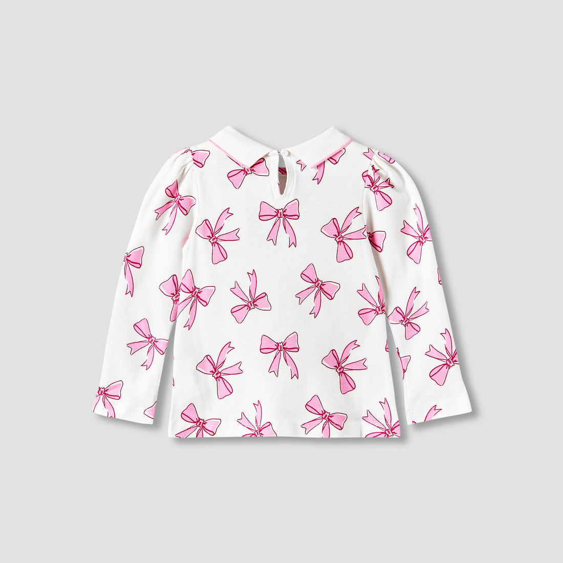 Juniors Collared Long Sleeves Polo T-shirt with Print