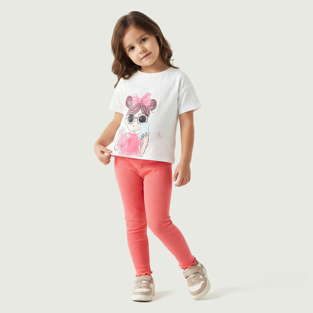 Juniors Crew Neck Short Sleeves T-shirt with Graphic Print