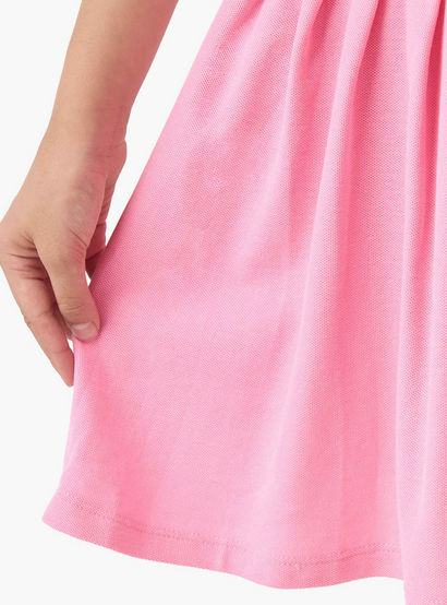 Juniors Peter Pan Collar Short Sleeves Dress with Butterfly Embroidery-girls-clothing-dressesandjumpsuits-image-6