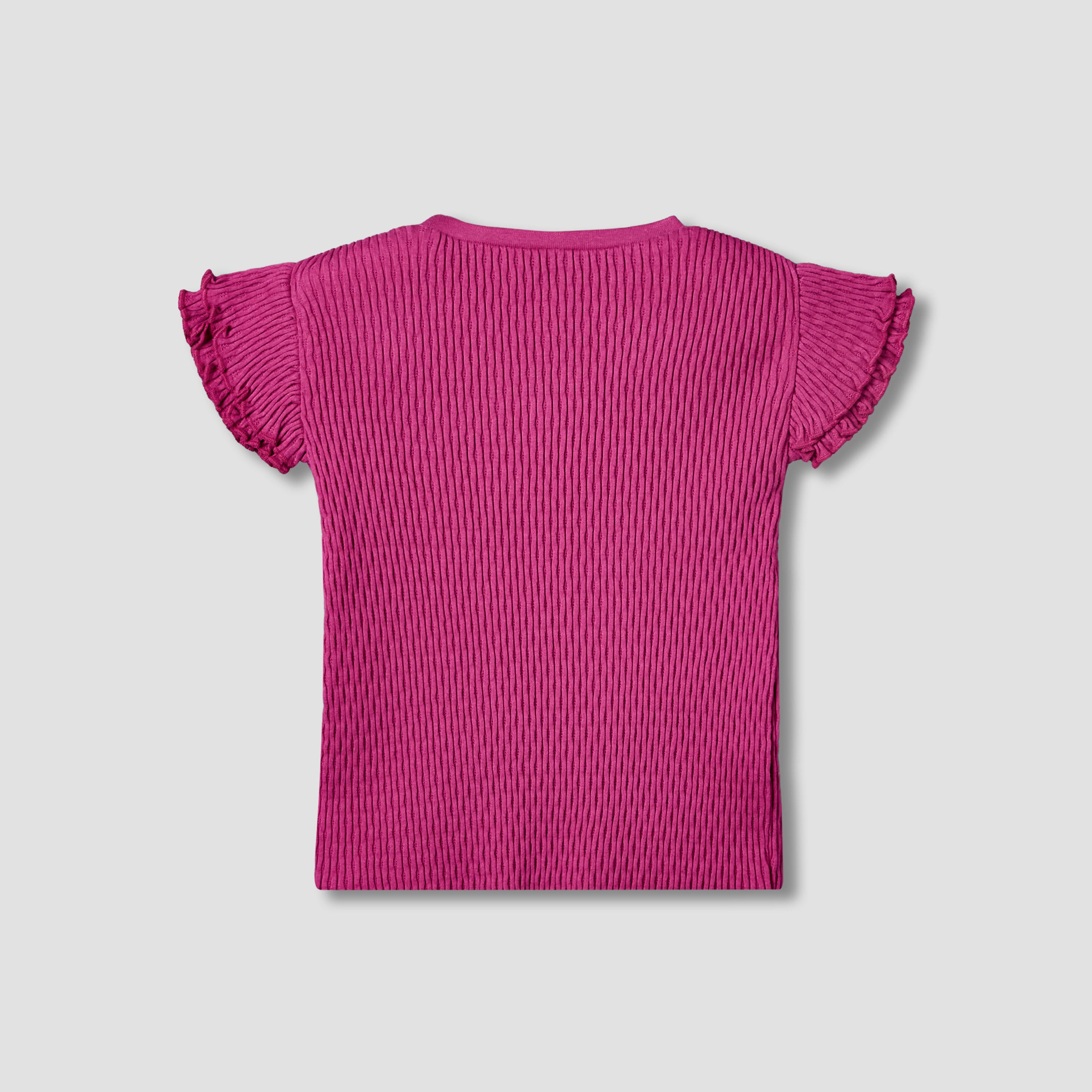 Juniors Crew Neck Short Sleeves T-shirt with Bow Applique