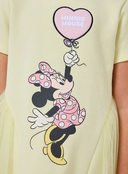 Disney Round Neck Short Sleeve A-line Dress with Minnie Mouse Print-girls-clothing-dressesandjumpsuits-image-5