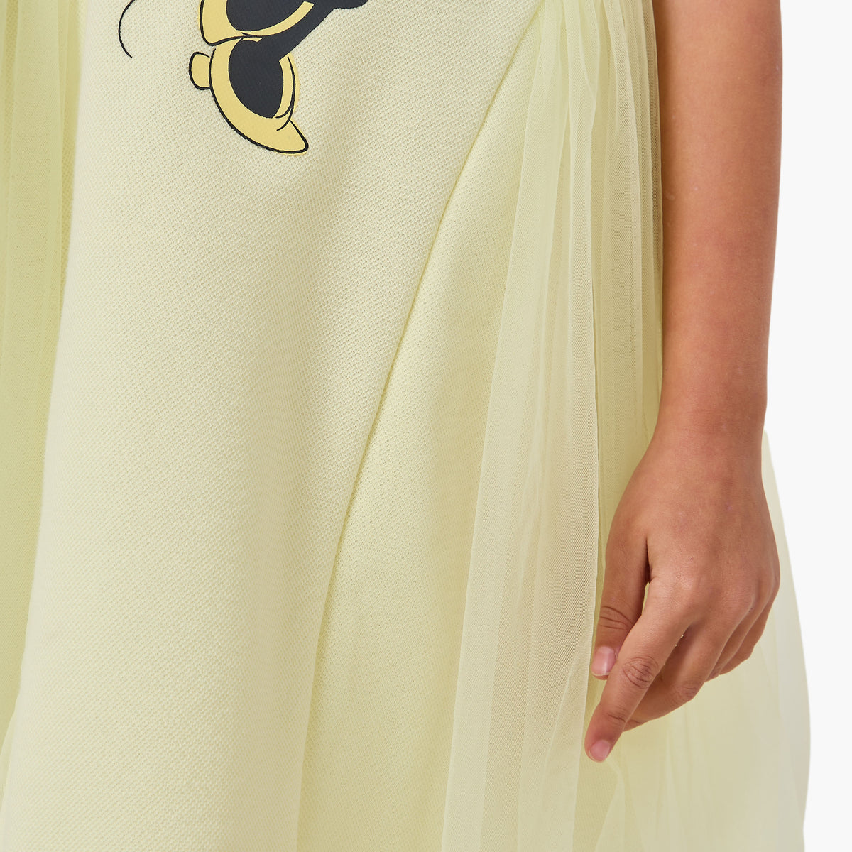 Disney Round Neck Short Sleeve A-line Dress with Minnie Mouse Print