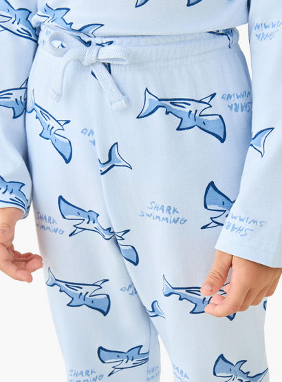 Juniors Cotton Crew Neck Long Sleeves Pyjama Set with Wild Animal Print-promo_babyshop_Buy2for69_UAE130126-image-6