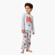 Juniors Cotton Round Neck Long Sleeves Pyjama Set with Graphic Print-undefined-image-1