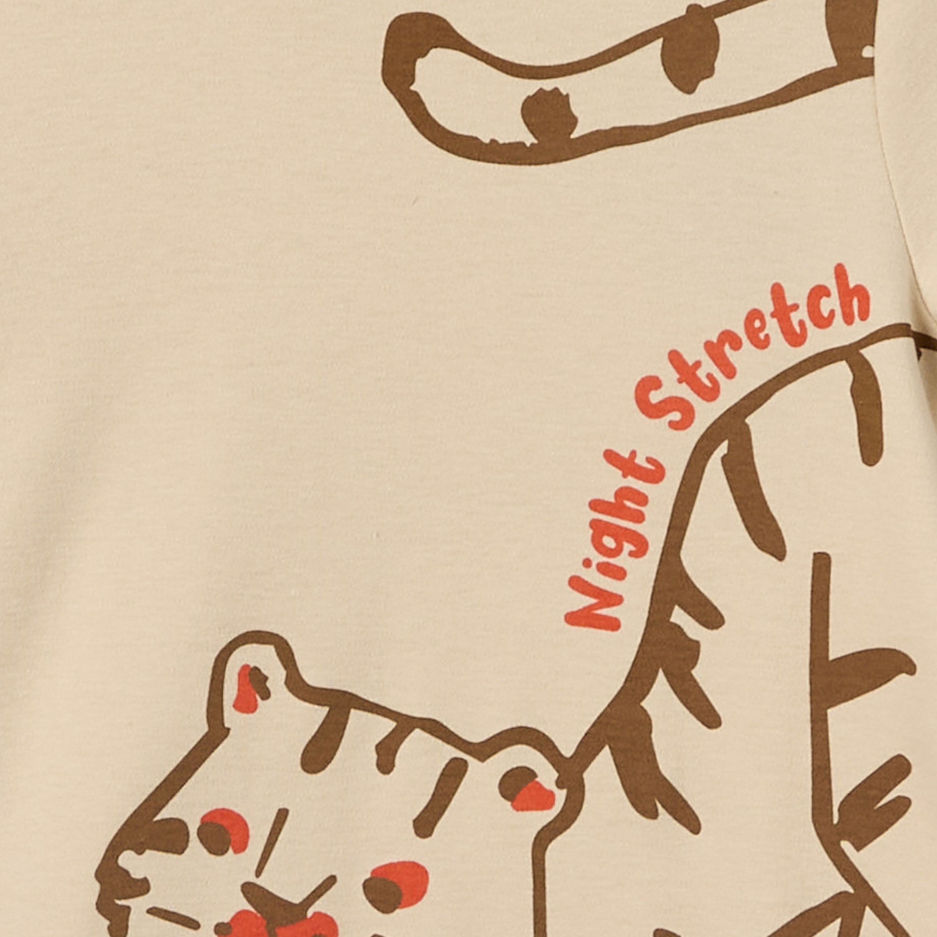 Juniors Cotton Crew Neck Short Sleeves Pyjama Set with Tiger Print