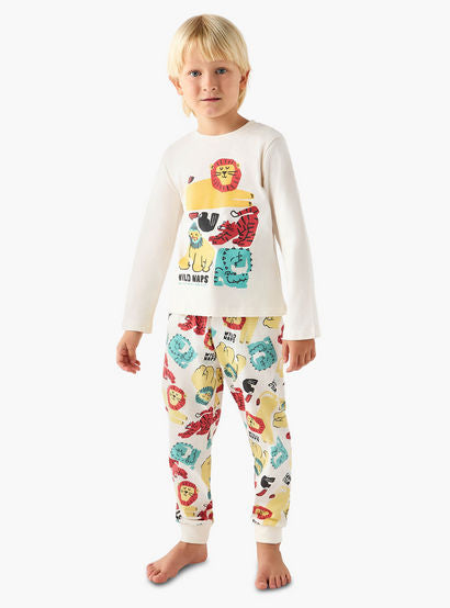 Juniors Cotton Round Neck Long Sleeve Pyjama Set-promo_babyshop_Buy2for69_UAE130126-image-1