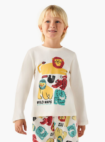 Juniors Cotton Round Neck Long Sleeve Pyjama Set-promo_babyshop_Buy2for69_UAE130126-image-2