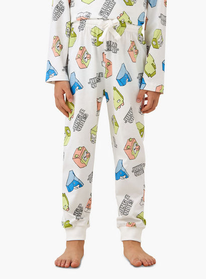Juniors Cotton Crew Neck Long Sleeves Pyjama Set with Dinosaur Print-promo_babyshop_Buy2for69_UAE130126-image-3