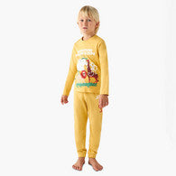 Juniors Cotton Crew Neck Long Sleeves Pyjama Set with Wild Animal Print-undefined-image-1