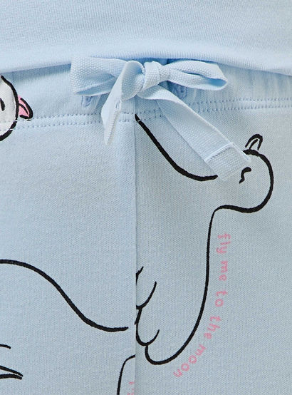 Juniors Cotton Crew Neck Long Sleeves Pyjama Set with Bird Print-girls-clothing-nightwear-image-6