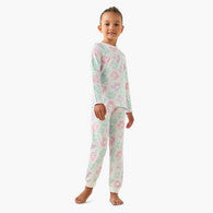 Juniors Cotton Crew Neck Long Sleeves Pyjama Set with Floral Print-undefined-image-1