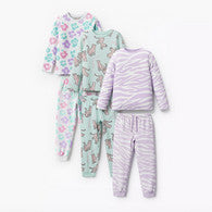 Pack of 3 Juniors Cotton Crew Neck Long Sleeves Pyjama Set with Assorted Prints-undefined-image-1