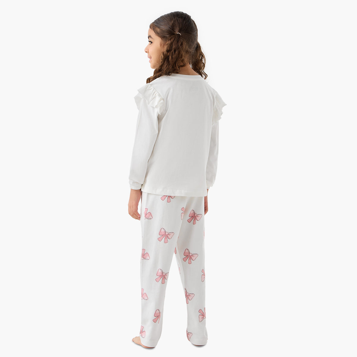 Disney Cotton Round Neck Long Sleeves Pyjama Set with Eye Mask and Minnie Mouse Print