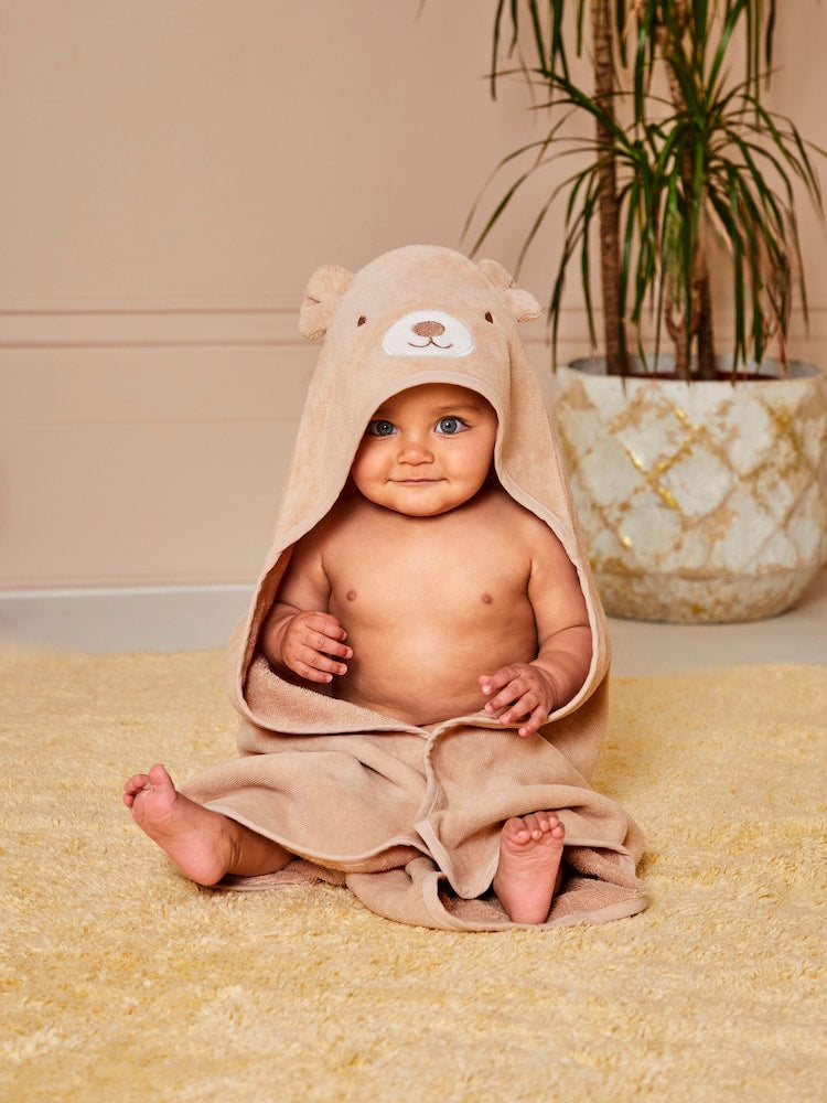 JoJo Maman Bébé Bear Character Hooded Towel - Size One