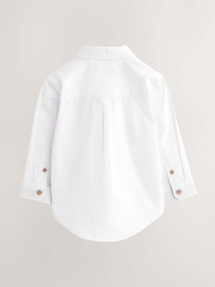 White Character Long Sleeve Oxford Shirt (3mths-7yrs)
