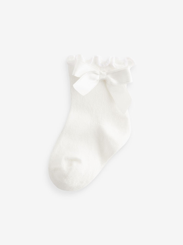 Pink Bow Baby Socks 5 Pack