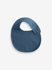 Blue Baby 100% Cotton Bibs 5 Pack - Size One