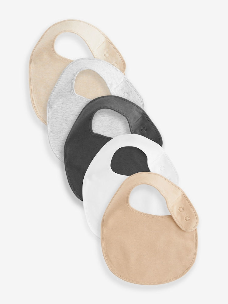 Neutral Baby 100% Cotton Bibs 5 Pack - Size One