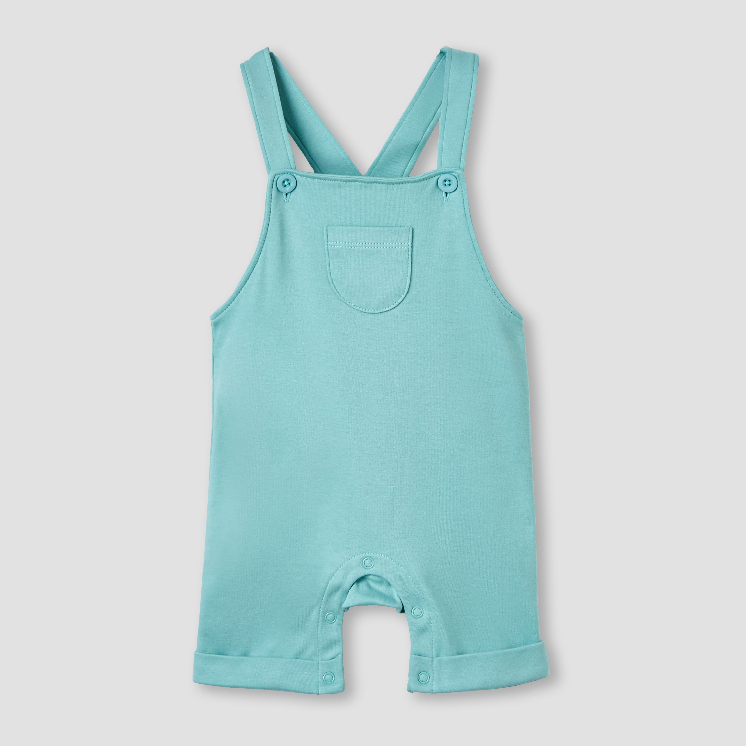Juniors Crew Neck Short Sleeves Dungaree with Pocket