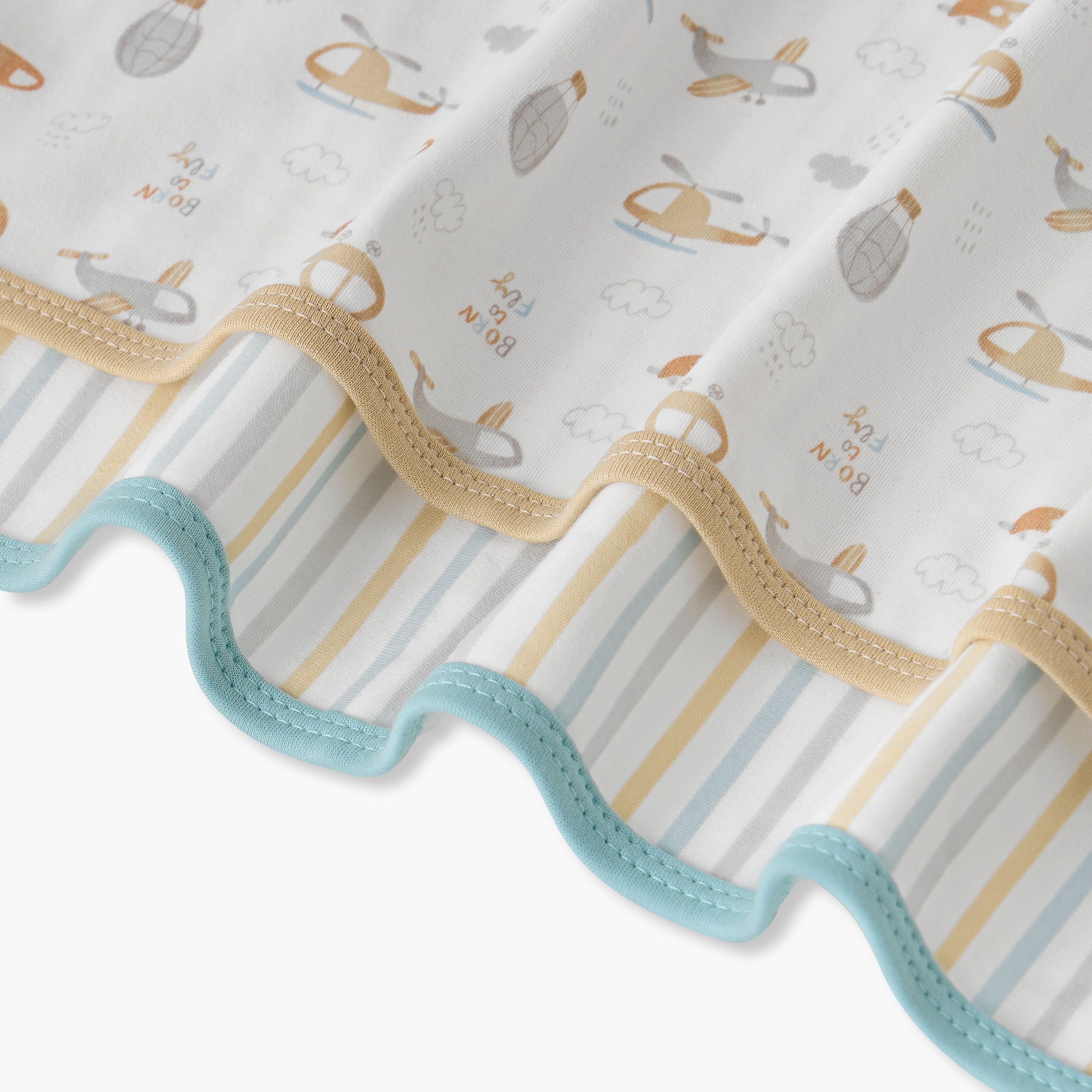 Pack of 2 Juniors Receiving Blanket with Print