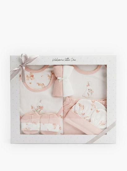 Set of 9 Juniors Clothing Gift Set with Bunny Print-baby-girls-clothing-setsandcoords-image-1