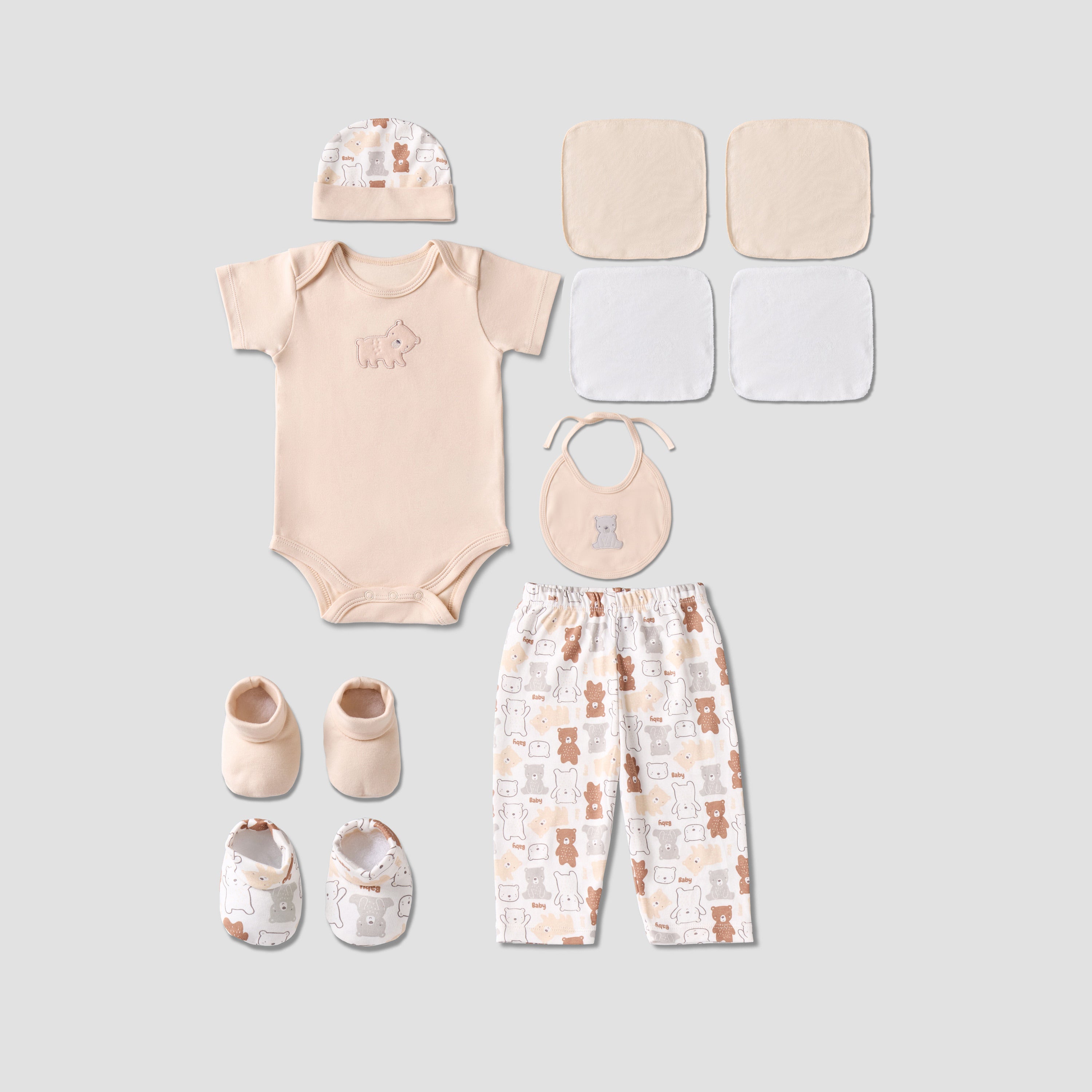Set of 12 Juniors Clothing Gift Set with Bear Print