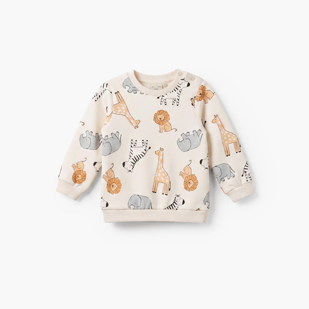 Juniors Safari Print Sweatshirt with Long Sleeves