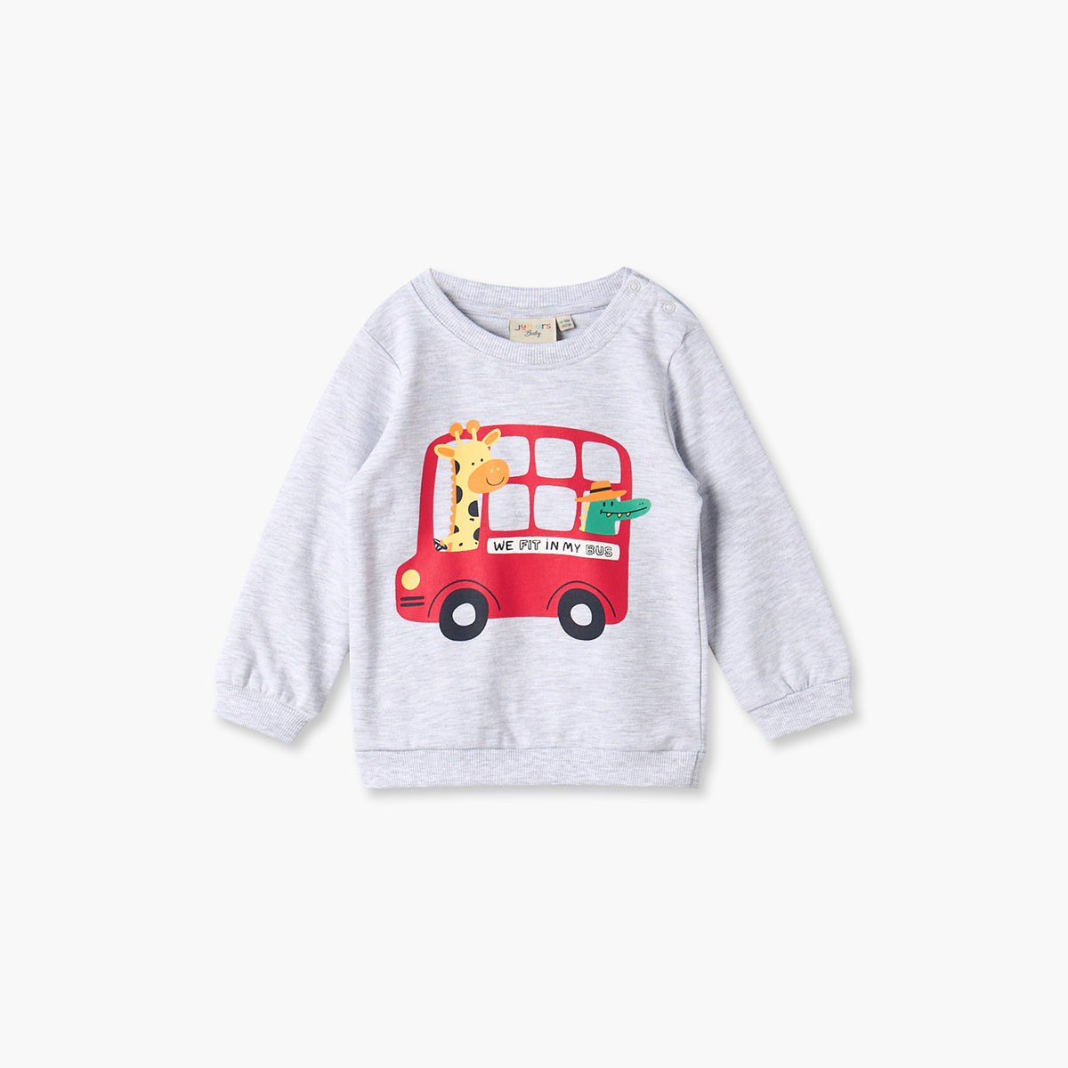 Juniors Tiger Print Sweatshirt with Long Sleeves