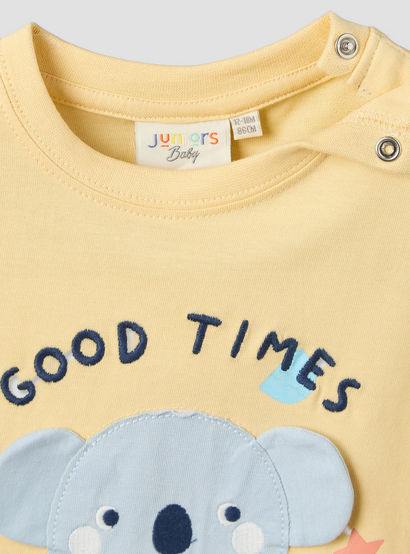 Set of 3 Juniors Round Neck Short Sleeves T-shirt and Shorts Set with Applique Detail-baby-boys-clothing-setsandcoords-image-9