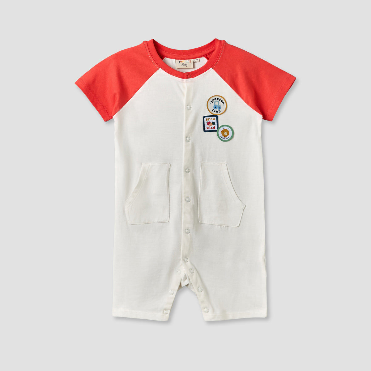 Pack of 2 Juniors Crew Neck Short Sleeves Romper with Farm Print