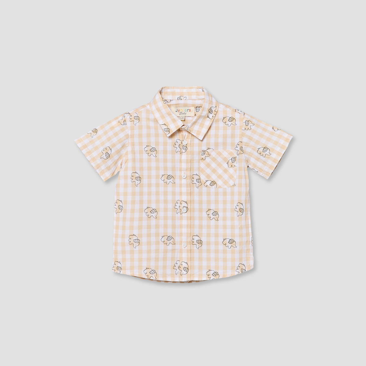 Juniors Short Sleeves Shirt with Elephant Print